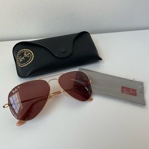 Ray Ban Polarized Violet Classic Sunglasses